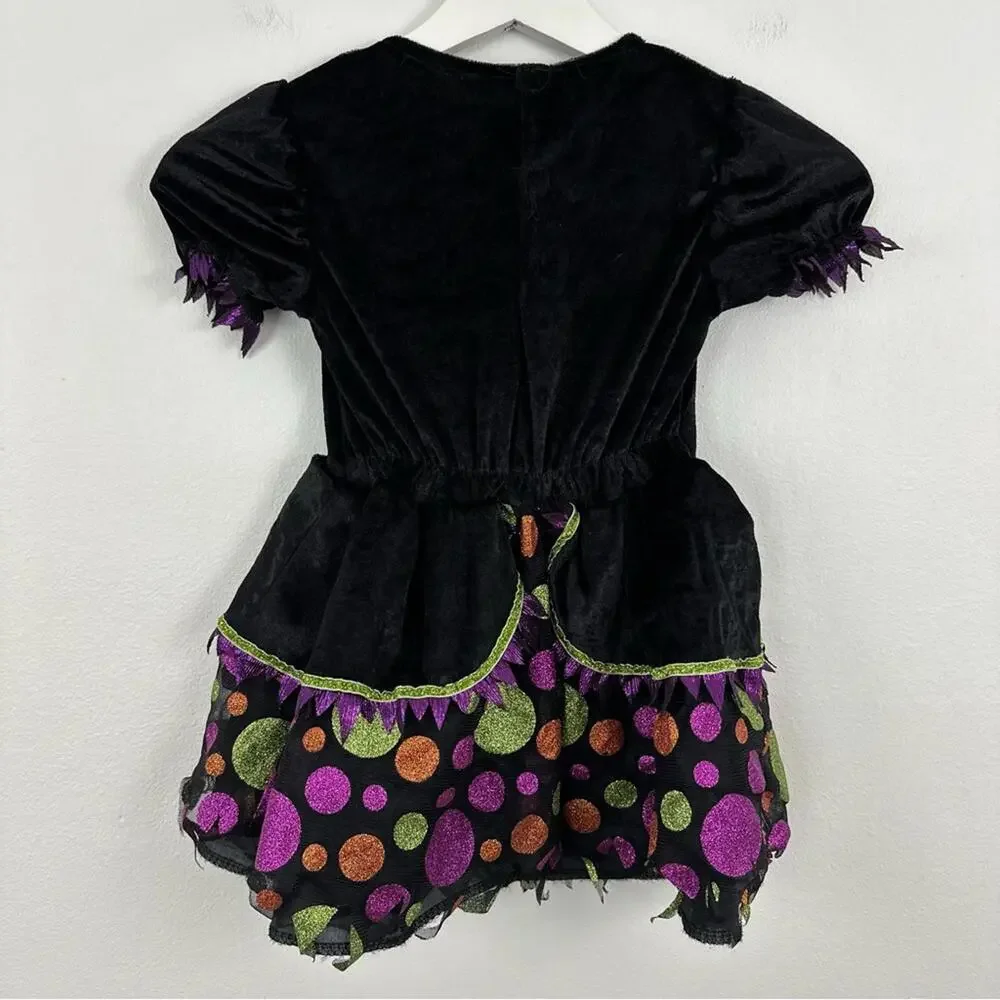 Spirit Halloween Girls Whimsical Witch Costume Size 5T/6T